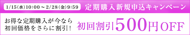 2/28金9;59まで定期購入キャンペーン